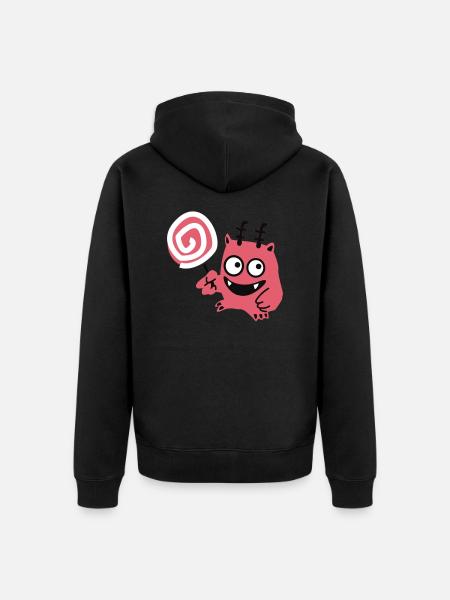 Lolly - Monster - Unisex Premium Organic Zip Hoodie - black