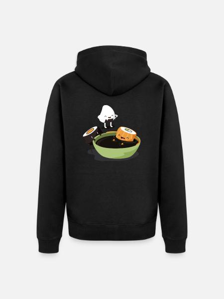 Sushi Bath - Unisex Premium Bio Zip Hoodie - Schwarz
