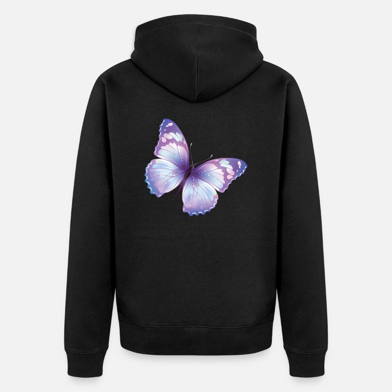 papillon - Veste à capuche bio Premium Unisexe - noir