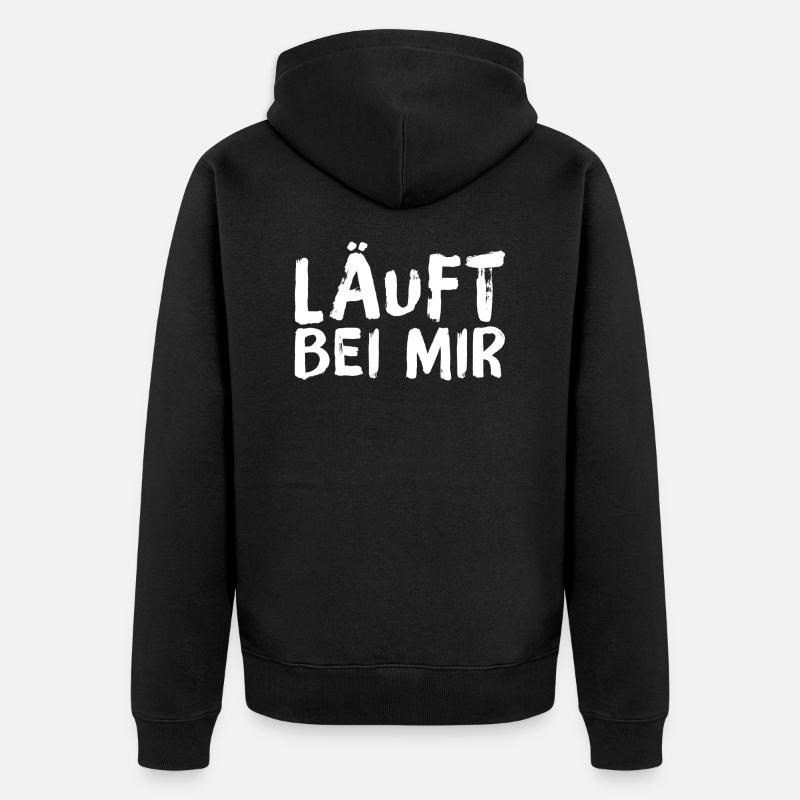 Cooler Spruch - Unisex Premium Bio Zip Hoodie - Schwarz