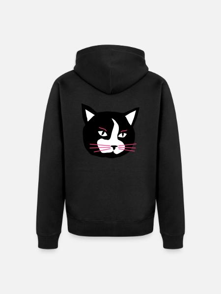 Cat - Unisex Premium Bio Zip Hoodie - Schwarz
