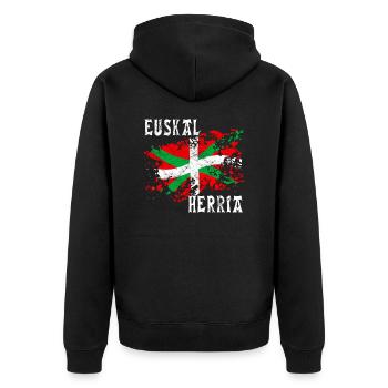 Pays Basque - Euskal Herria 20 - Veste à capuche bio Premium Unisexe - noir - Dos - Nico (187cm)