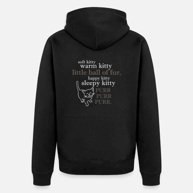 T-shirt Soft Kitty Warm Kitty - Veste à capuche bio Premium Unisexe - noir