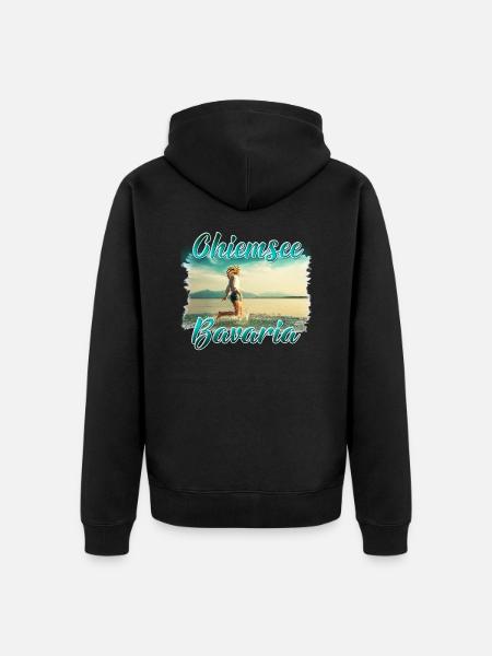 Chiemsee Bavaria - Unisex Premium Bio Zip Hoodie - Schwarz