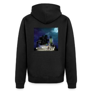 To the moon - Veste à capuche bio Premium Unisexe - noir - Dos - Nico (187cm)