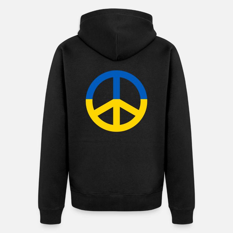 Signe de paix Ukraine - Veste à capuche bio Premium Unisexe - noir