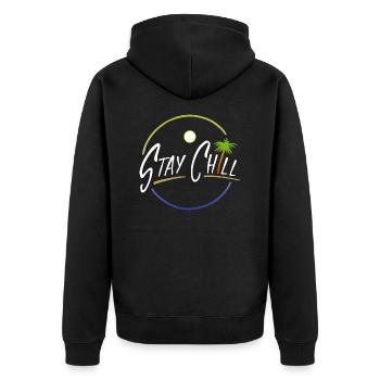 Stay Chill - Veste à capuche bio Premium Unisexe - noir - Dos - Nico (187cm)