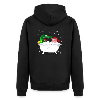 baignoire de neige bain noël noël crocodile - Veste à capuche bio Premium Unisexe - noir - Dos - Nico (187cm)