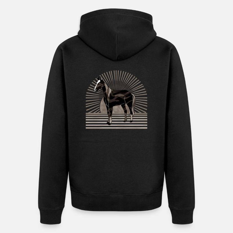 Cheval - Veste à capuche bio Premium Unisexe - noir