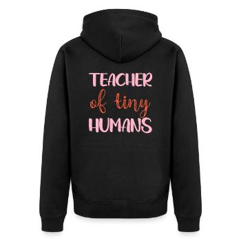 Teacher of tiny humans perfect back to school gift - Veste à capuche bio Premium Unisexe - noir - Dos - Nico (187cm)