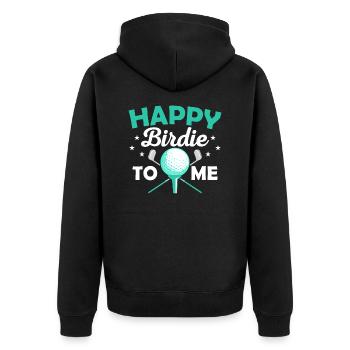 Joyeux Birdie à moi Golf Golf - Veste à capuche bio Premium Unisexe - noir - Dos - Nico (187cm)