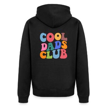 Cool Dads Club - Unisex Premium Bio Zip Hoodie - Schwarz - Hinten - Nico (187cm)