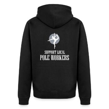 Dancing Dance Music - Unisex Premium Bio Zip Hoodie - Schwarz - Hinten - Nico (187cm)