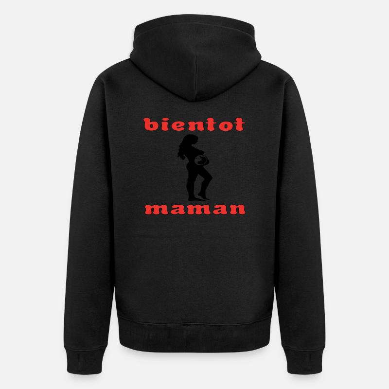 bientot maman 2 - Veste à capuche bio Premium Unisexe - noir
