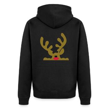 Funny gifts for Christmas - Unisex Premium Organic Zip Hoodie - black - Back - Nico (187cm)