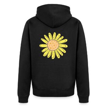 tournesol - Veste à capuche bio Premium Unisexe - noir - Dos - Nico (187cm)
