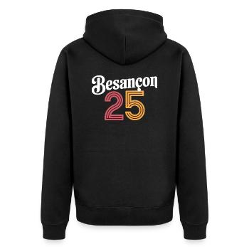 Besançon 25 - Veste à capuche bio Premium Unisexe - noir - Dos - Nico (187cm)