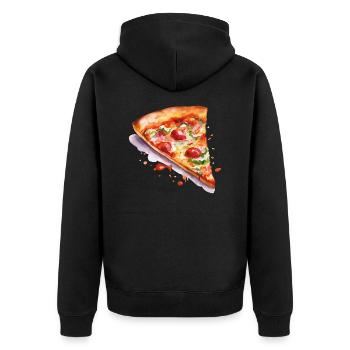 pizza - Veste à capuche bio Premium Unisexe - noir - Dos - Nico (187cm)