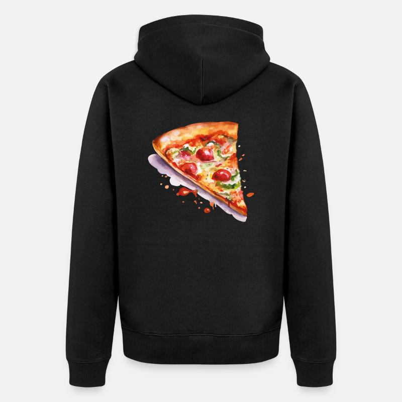 pizza - Veste à capuche bio Premium Unisexe - noir