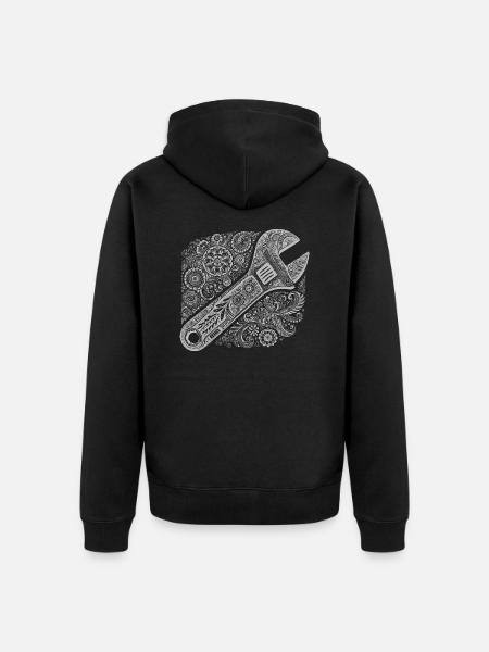 Open-end wrenches - Unisex Premium Organic Zip Hoodie - black
