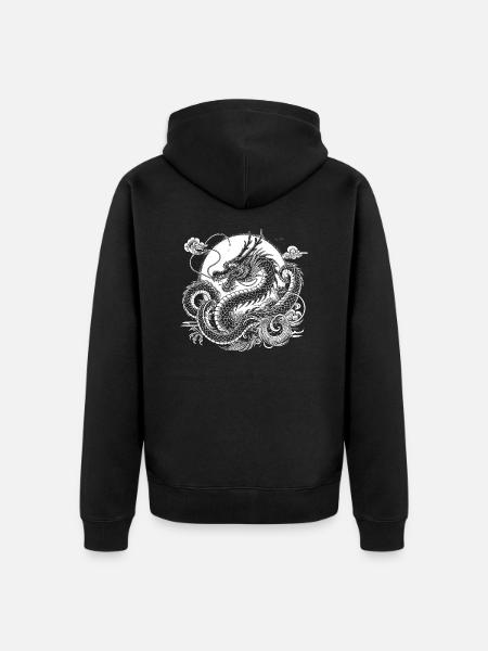 Japan - Unisex Premium Organic Zip Hoodie - black