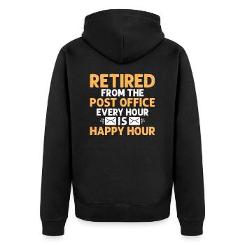 Retraité de la Poste Facteur Travailleur de la poste - Veste à capuche bio Premium Unisexe - noir - Dos - Nico (187cm)