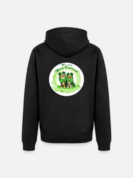 We are Bro Collies - Unisex Premium Organic Zip Hoodie - black