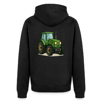 tracteur - Veste à capuche bio Premium Unisexe - noir - Dos - Nico (187cm)