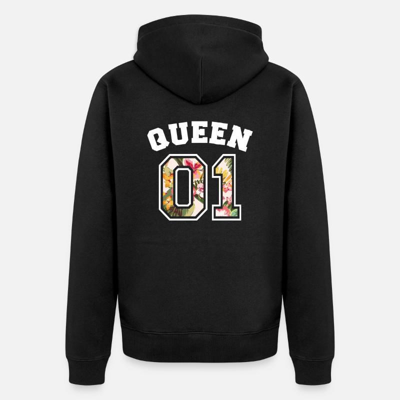 queen 01 - Veste à capuche bio Premium Unisexe - noir