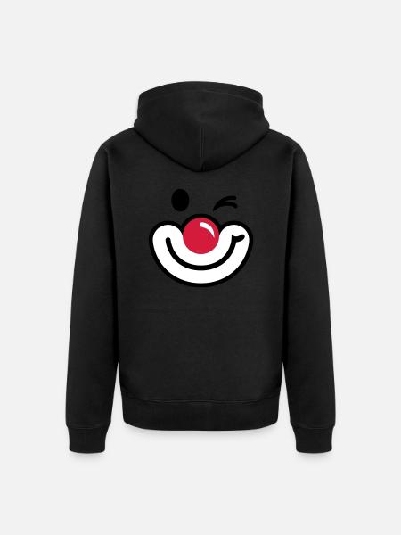 Clown Face 2 - Unisex Premium Organic Zip Hoodie - black