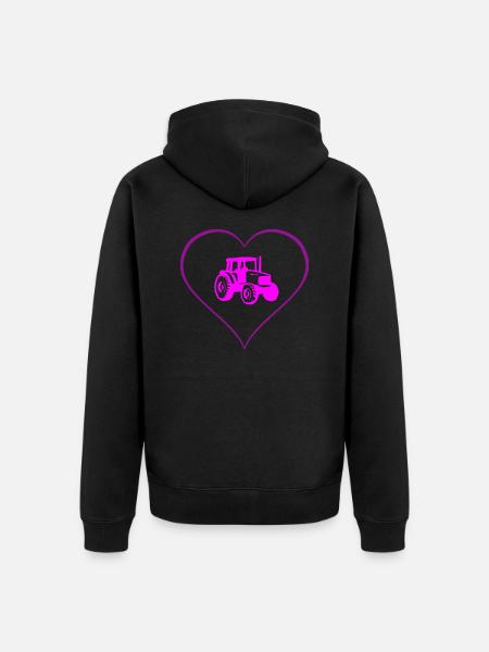 Traktor - Unisex Premium Bio Zip Hoodie - Schwarz