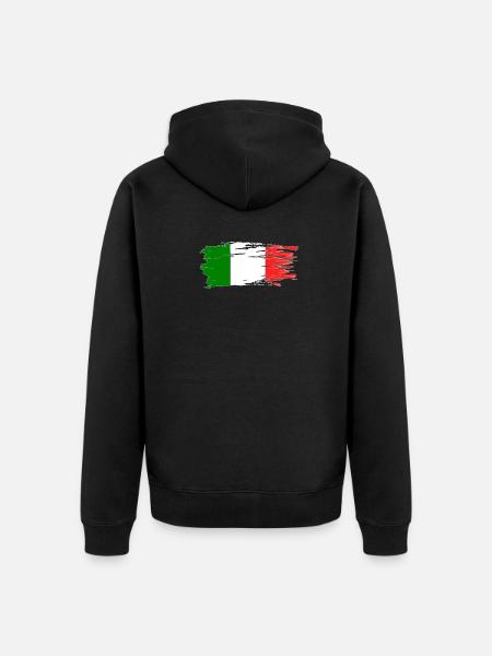 Italia - Unisex Premium Organic Zip Hoodie - black