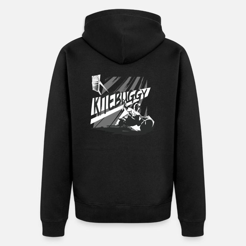 2 Rad Kitebuggy - Unisex Premium Bio Zip Hoodie - Schwarz