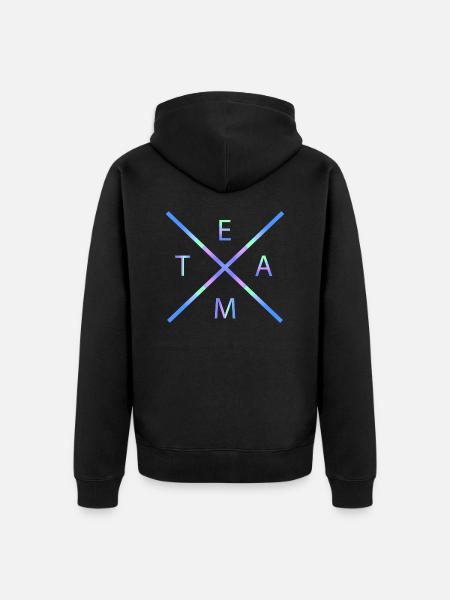 Team - Unisex Premium Bio Zip Hoodie - Schwarz