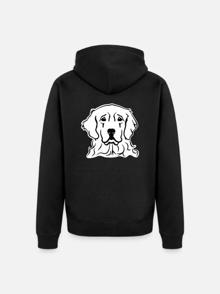 Golden Retriever - Unisex Premium Organic Zip Hoodie - black