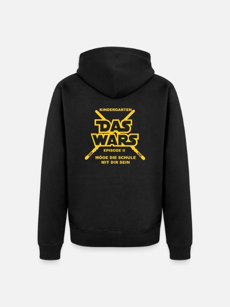 Kindergartendaswars - Unisex Premium Bio Zip Hoodie - Schwarz
