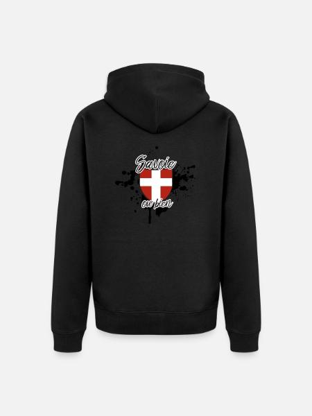 Savoie Destroy Black - Veste à capuche bio Premium Unisexe - noir