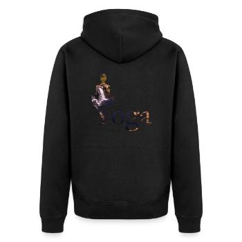Yoga - Veste à capuche bio Premium Unisexe - noir - Dos - Nico (187cm)