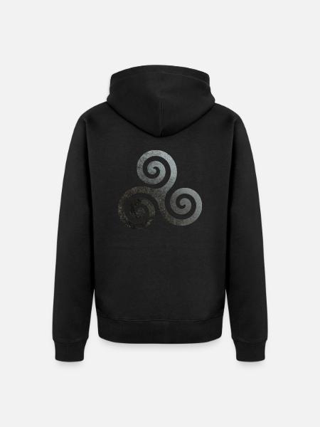 triskele - Unisex Premium Organic Zip Hoodie - black