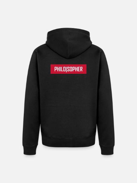 Philosopher - Unisex Premium Bio Zip Hoodie - Schwarz