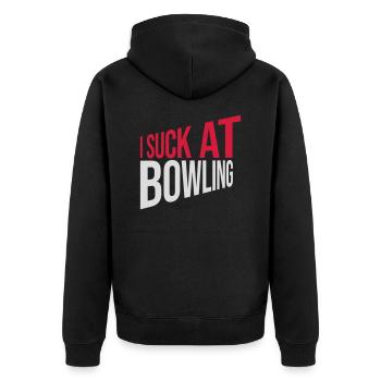 Je suis nul au bowling - Veste à capuche bio Premium Unisexe - noir - Dos - Nico (187cm)