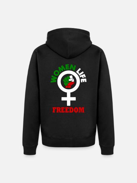 Women life freedom - Unisex Premium Bio Zip Hoodie - Schwarz