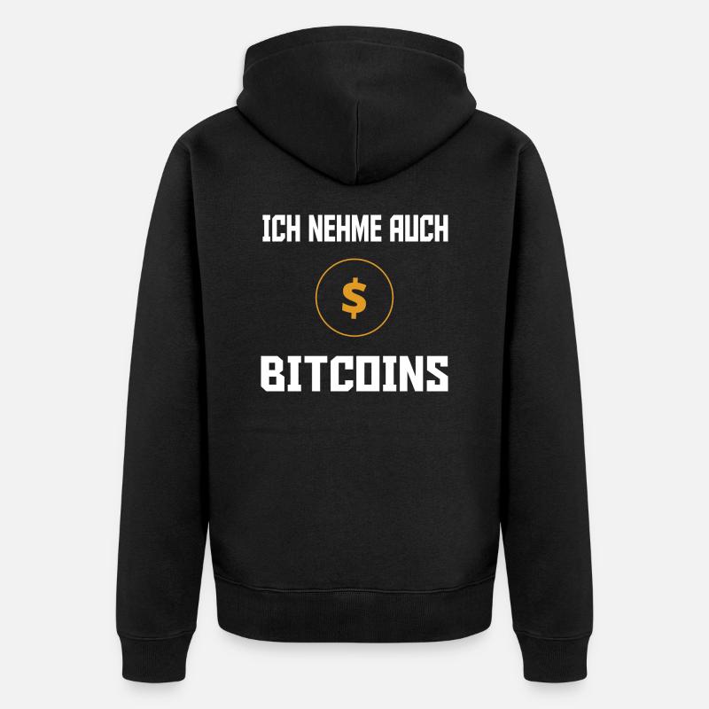 Bitcoin Trading Crypto Stocks - Veste à capuche bio Premium Unisexe - noir