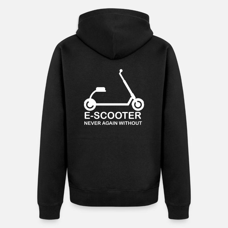 E-Scooter Roller Scooter - Unisex Premium Organic Zip Hoodie - black