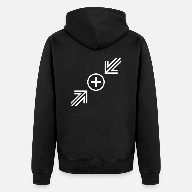 flèche - Veste à capuche bio Premium Unisexe - noir