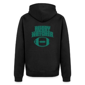 Rugby Watcher - Veste à capuche bio Premium Unisexe - noir - Dos - Nico (187cm)