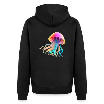 Méduse Méduse Sea Creature Diving Cadeau coloré - Veste à capuche bio Premium Unisexe - noir - Dos - Nico (187cm)
