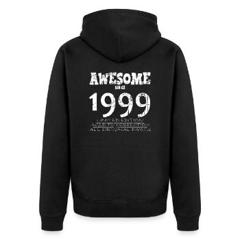 1999 - Legendary 25th Anniversary - Unisex Premium Organic Zip Hoodie - black - Back - Nico (187cm)