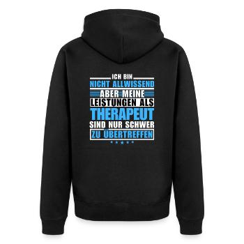 Des performances inégalées en tant que thérapeute - Veste à capuche bio Premium Unisexe - noir - Dos - Nico (187cm)