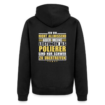 Des performances inégalées en tant que polisseuse - Veste à capuche bio Premium Unisexe - noir - Dos - Nico (187cm)